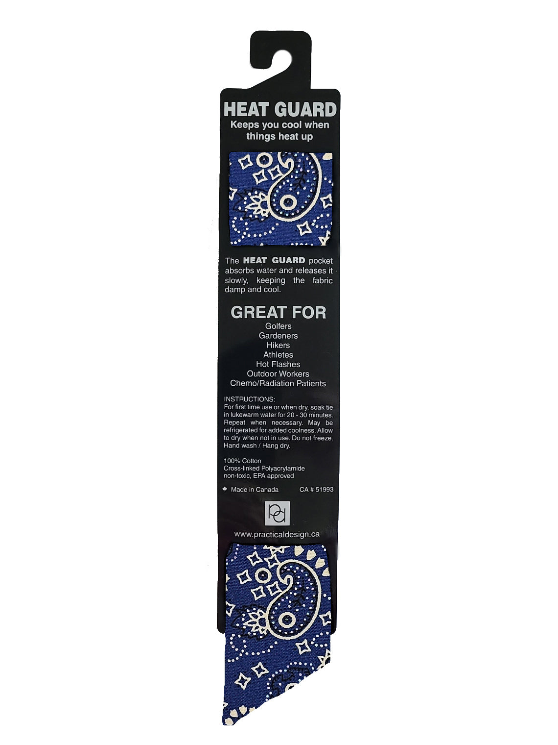 Cooling Tie - Blue Bandana