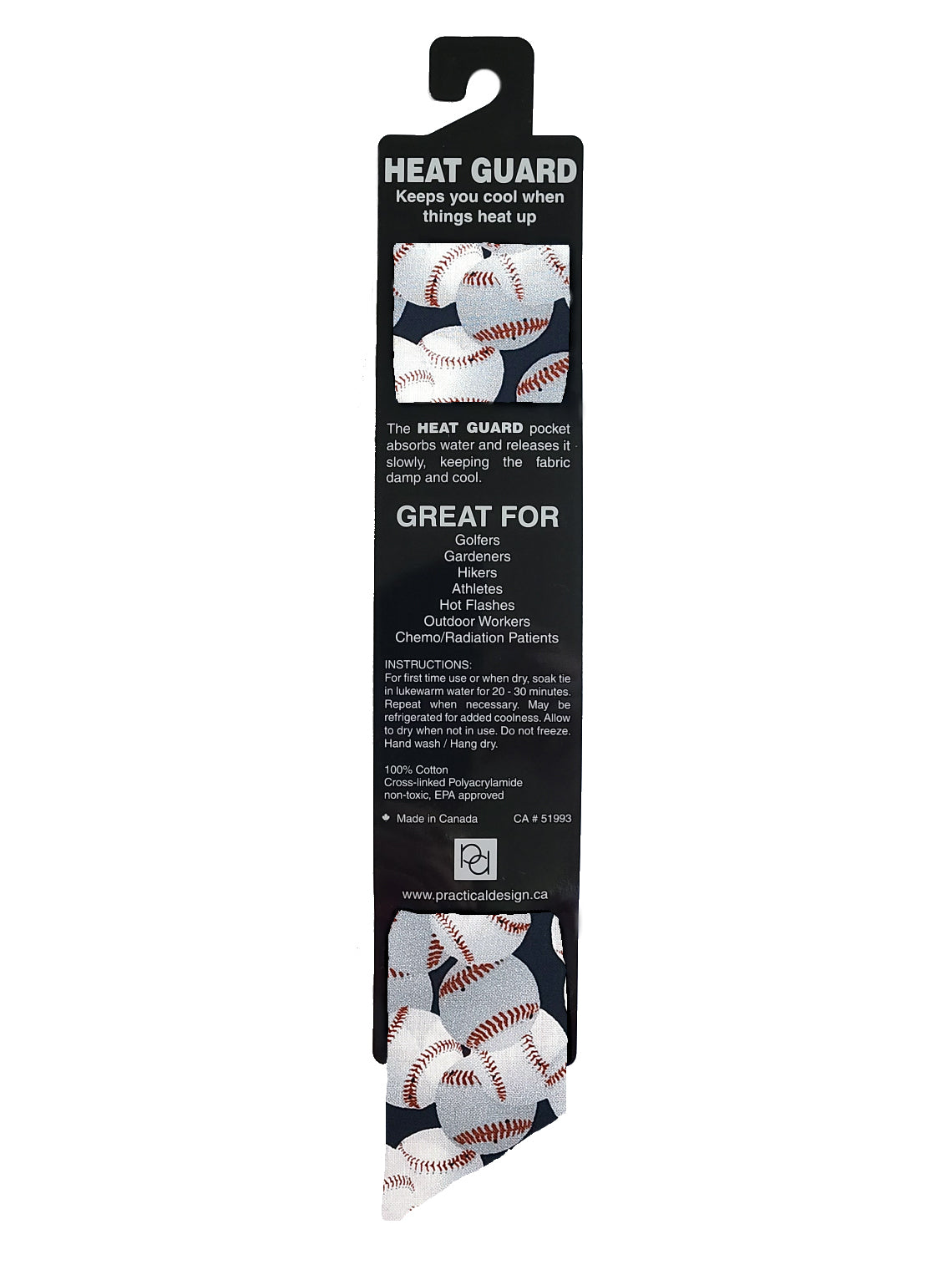 Cooling Tie - Baseball