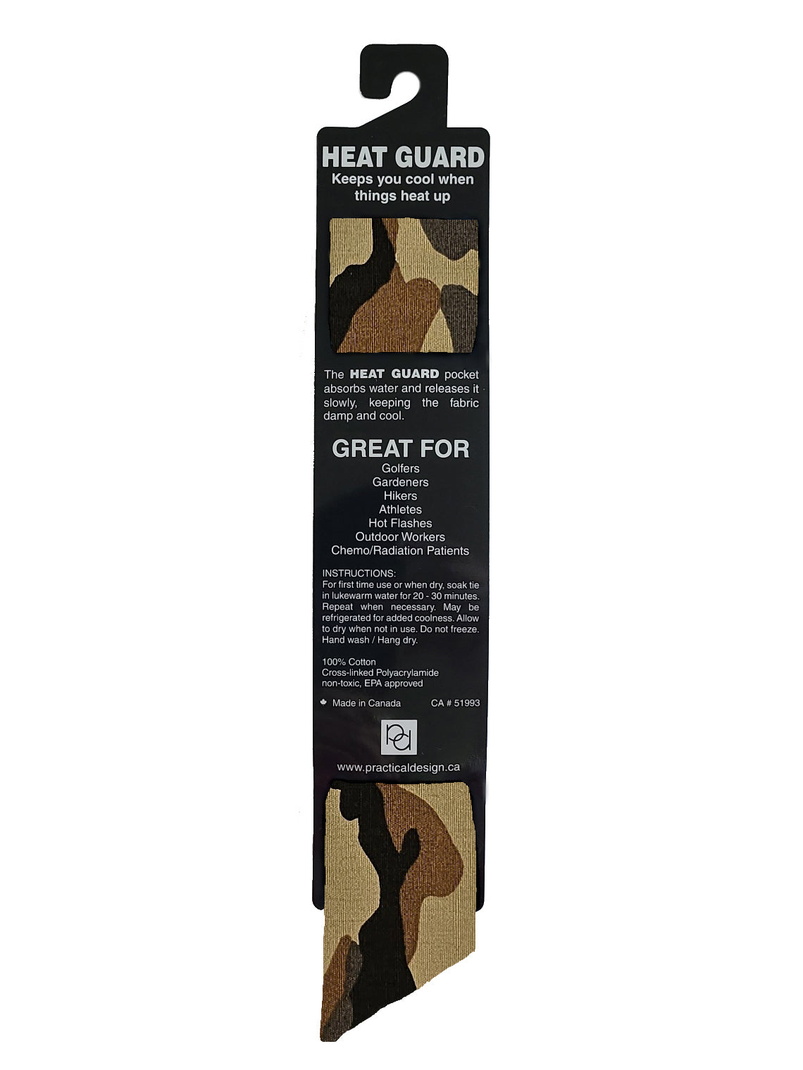 Cooling Tie - Brown Camouflage