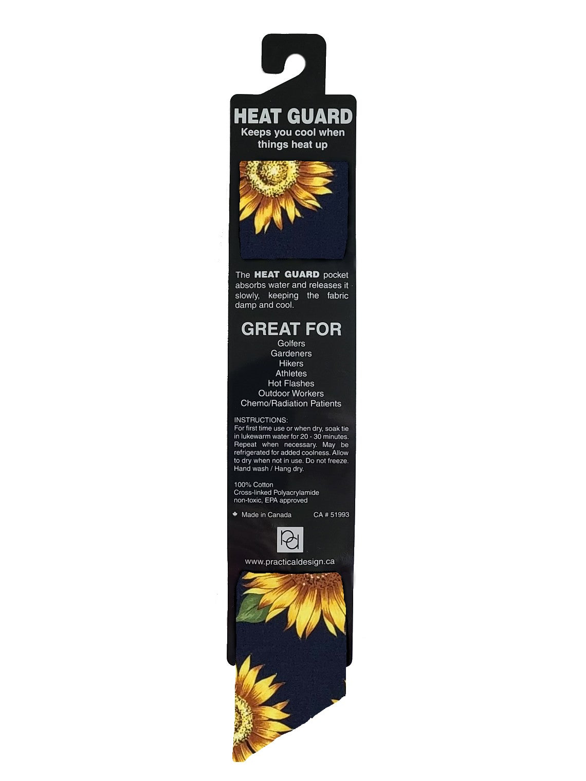 Cooling Tie - Sunflowers