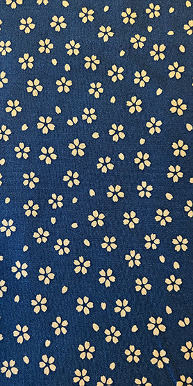 Cooling Tie -  Navy Beige Daisy