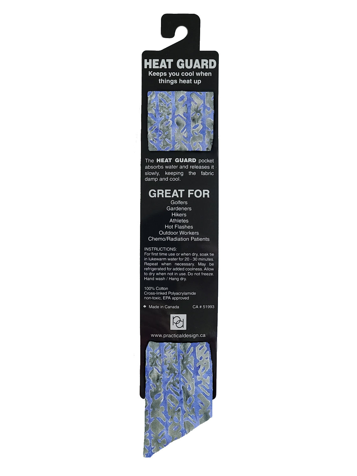 Cooling Tie -  Indigo Batik