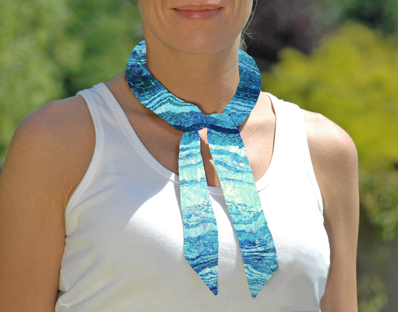 Cooling Tie -  Aqua Ombre