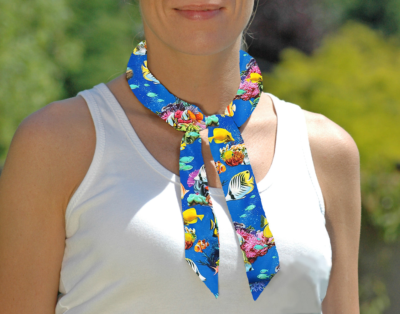 Cooling Tie -  Tropical Fish