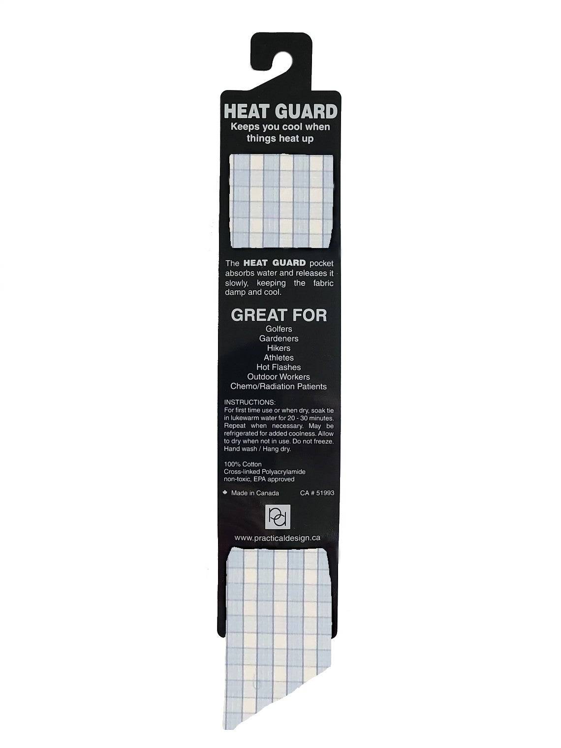 Cooling Tie - Light Blue Check