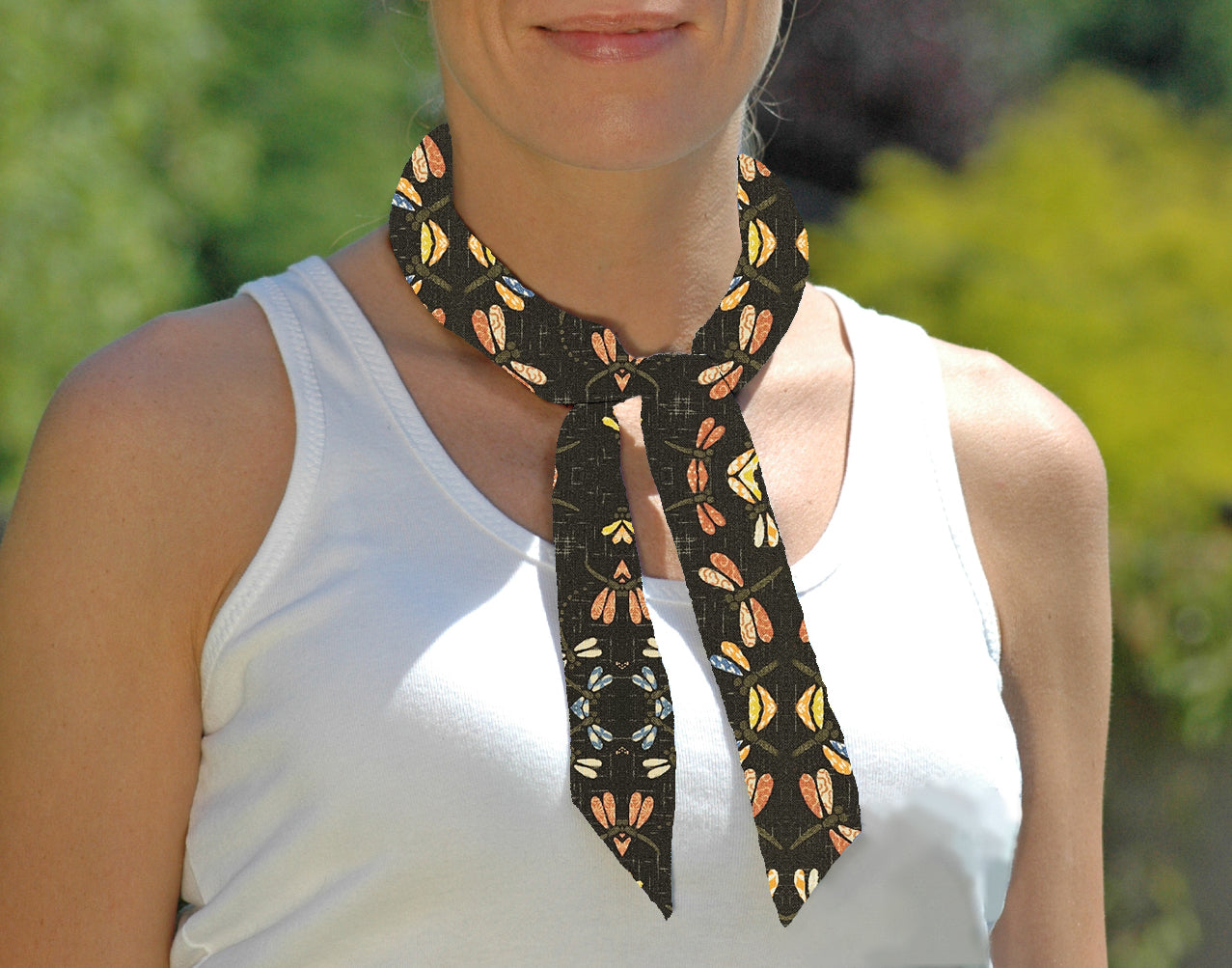 Cooling Tie - Black Dragonfly