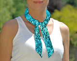 Cooling Tie -  Teal Coral Batik