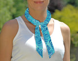 Cooling Tie - Aqua Fern Batik