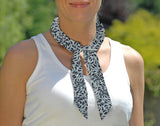 Cooling Tie -  Grey Black Batik