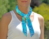Cooling Tie -  Tropical Blue Batik
