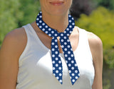 Cooling Tie -  Navy Polka Dot